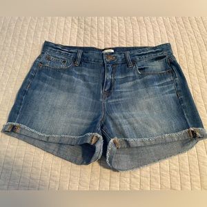 J Crew denim shorts with frayed hem. great condition